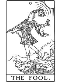 A Bolond tarot kártya