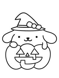 Pompompurin egy halloweeni tökben