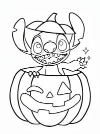 Stitch halloweeni tökben