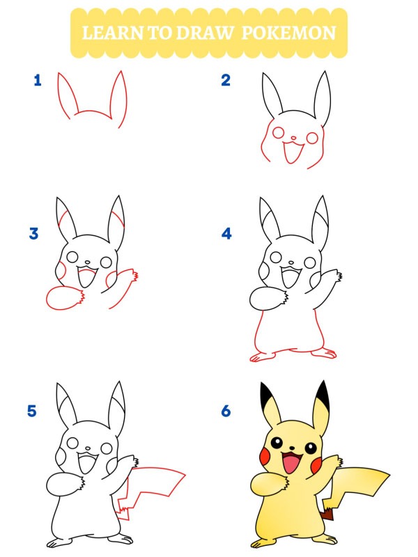 Hogyan rajszolsz Pikachut