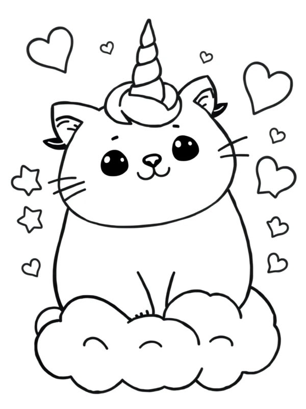 Pusheen Unicorn Kifestő