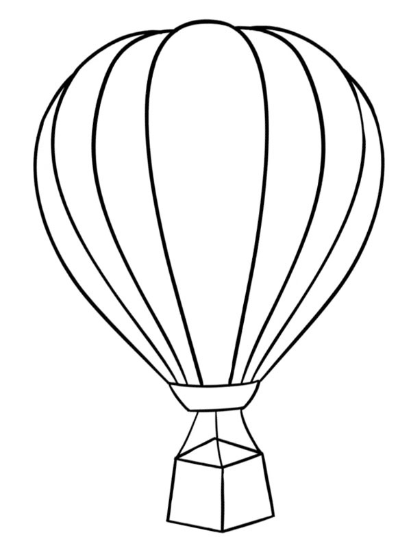 Egyszerű hőlégballon Kifestő