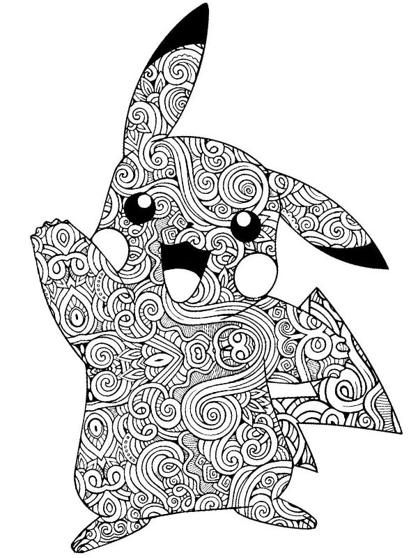 Pikachu mandala Kifestő