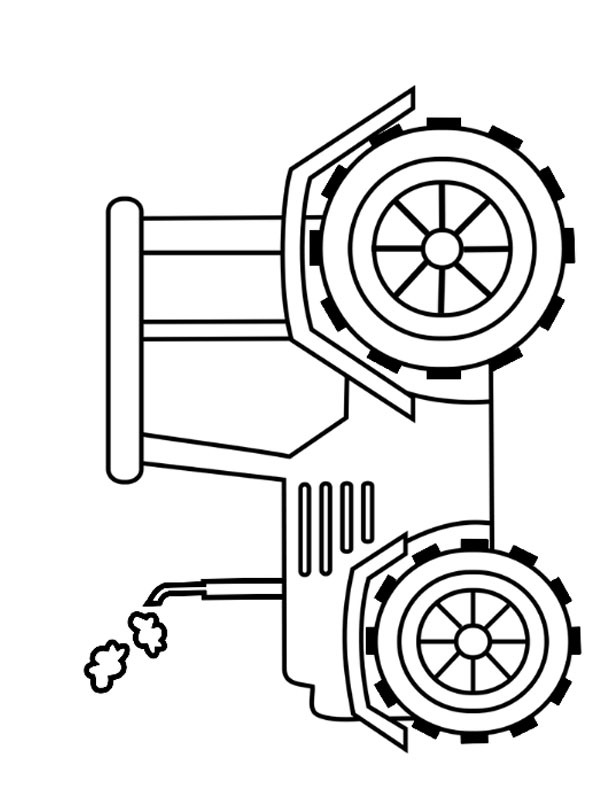 Egyszerű traktor Kifestő