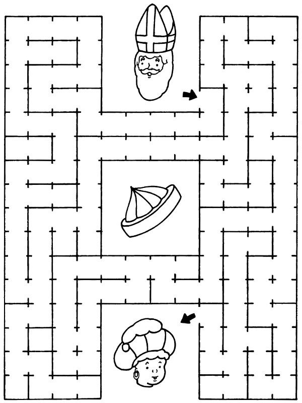 Szent Miklós labirintus Kifestő