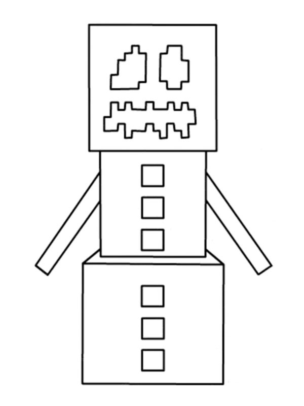 Snow Golem Minecraft Kifestő